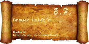 Brauer Helén névjegykártya